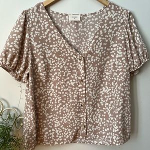 Blush and cream Everly top size large.